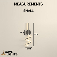 Load image into Gallery viewer, Nordic Spiral Wall Light small model measurements
