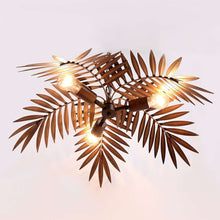 Load image into Gallery viewer, Coconut Tree Pendant Light with light bulbs on
