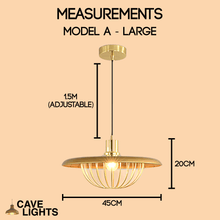 Load image into Gallery viewer, Japanese Style Metal Pendant Light model A large measurements
