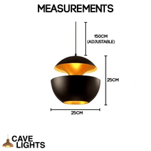 Load image into Gallery viewer, Modern Globe Pendant Light measurements
