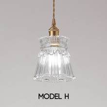 Load image into Gallery viewer, Close-up of Crystal Pendant Lamp Model H
