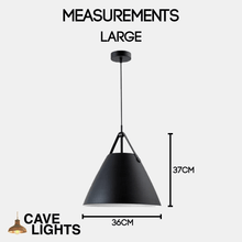 Load image into Gallery viewer, Minimalist Pendant Lamp large model measurements
