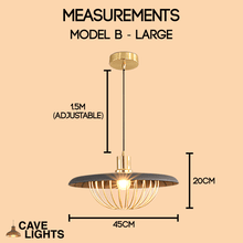 Load image into Gallery viewer, Japanese Style Metal Pendant Light model B large measurements
