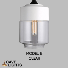 Load image into Gallery viewer, White Modern Glass Pendant Lamp Model B Clear
