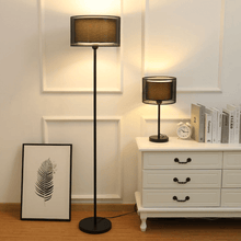 Load image into Gallery viewer, Black Modern Classic Floor Lamp on cabinet
