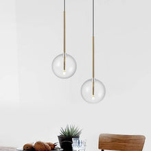 Load image into Gallery viewer, Nordic Glass Pendant Lights hanging from ceiling
