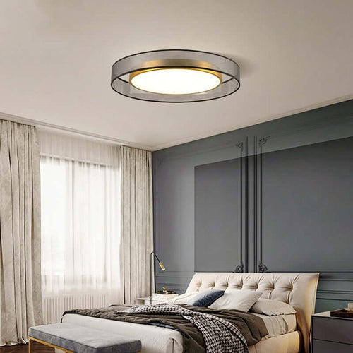 Modern Decorative Ceiling Light above bed in bedroom