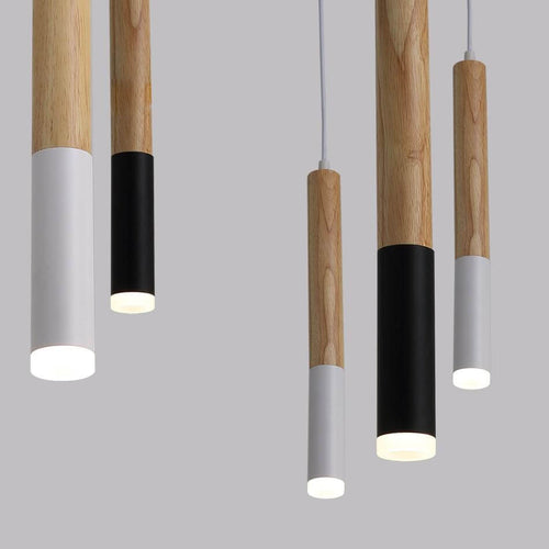 Black and White Nordic Wood Pendant Lights