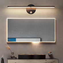 Load image into Gallery viewer, Black Rotating LED Strip Light above bathroom mirror
