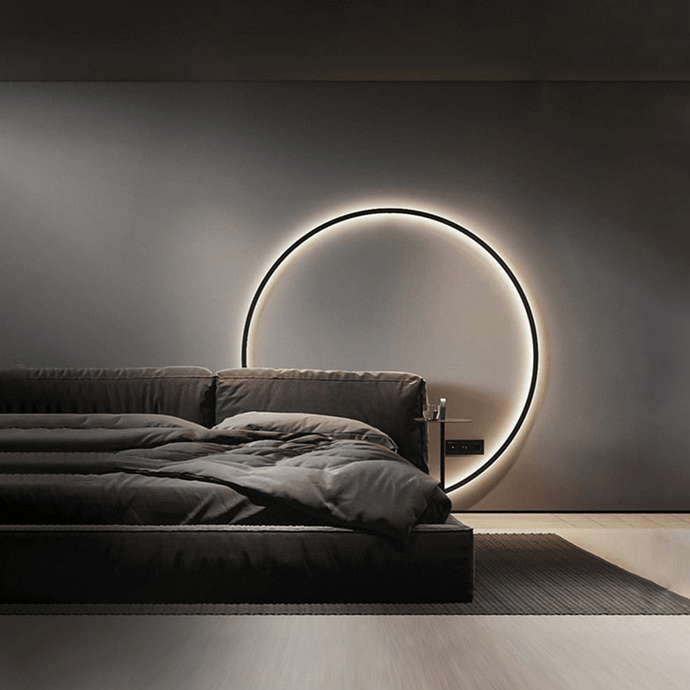 Light behind bed deals