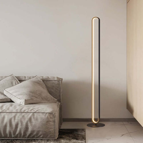 Black Living Room Floor Lamp next to sofa in living room