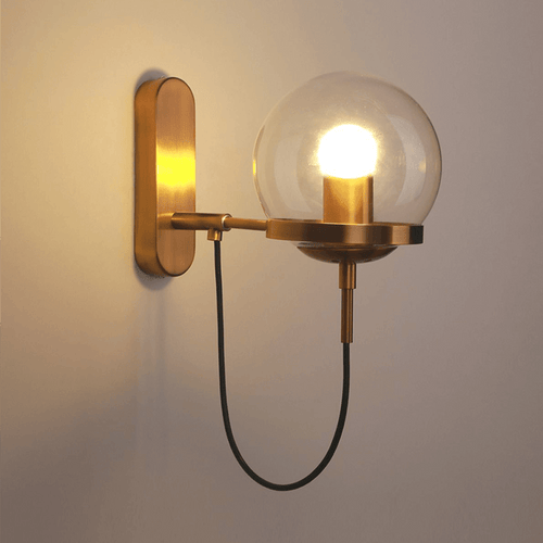 Bronze Vintage Loft Wall Light on wall