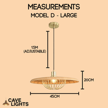 Load image into Gallery viewer, Japanese Style Metal Pendant Light model D large measurements
