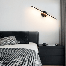 Load image into Gallery viewer, Black Rotating LED Strip Light above bedside table in bedroom
