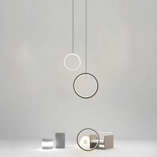 Load image into Gallery viewer, LED Double Ring Pendant Lights
