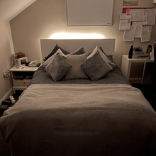 Load image into Gallery viewer, LED Strip Light behind bed headboard
