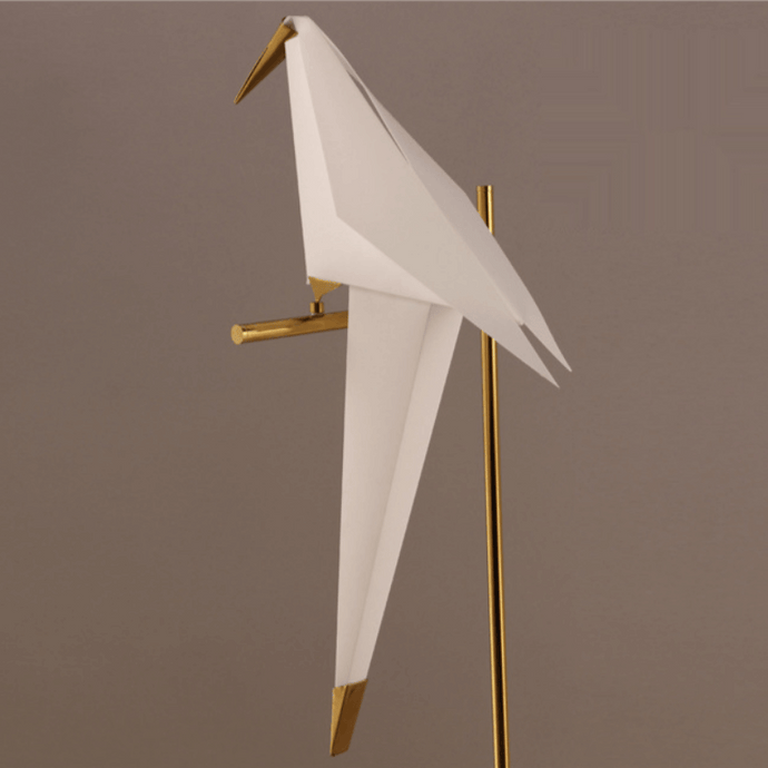Close-up of Minimalist Bird Floor Lamp One Bird model
