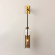 Load image into Gallery viewer, Gold Industrial Vintage Hanging Wall Light
