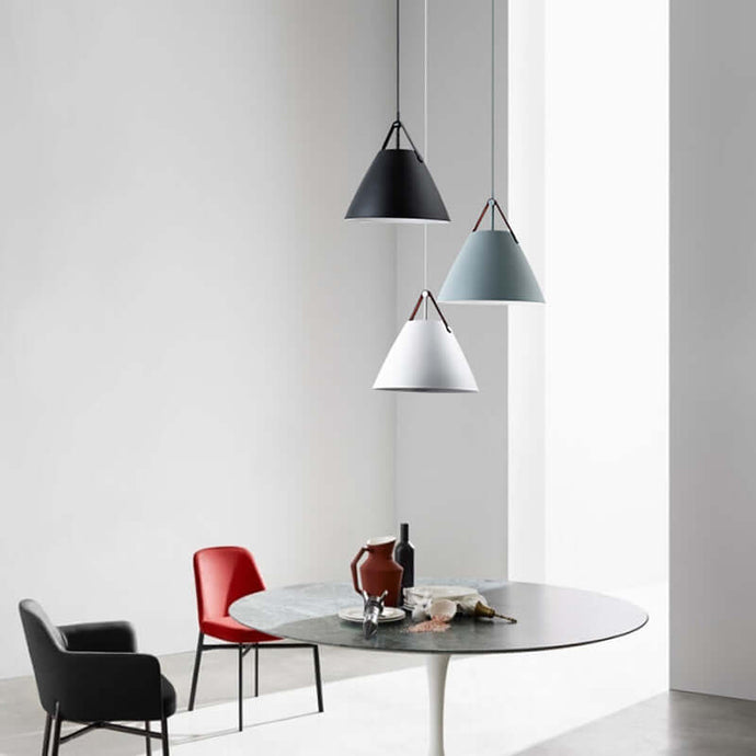 Minimalist Pendant Lamps above dining table
