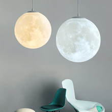 Load image into Gallery viewer, Two Moon Pendant Lights hanging from ceiling
