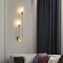Load image into Gallery viewer, Modern Long Strip Wall Lamp above sofa in living room
