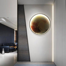 Load image into Gallery viewer, Mars Planet Wall Light on bedroom wall
