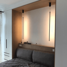 Load image into Gallery viewer, Bedside LED Pendant Lights above bed headboard
