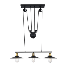 Load image into Gallery viewer, Black Pulley Ceiling Light
