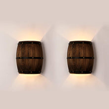 Load image into Gallery viewer, Two American Vintage Wine Barrel Wall Light
