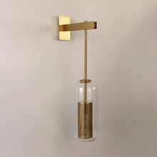 Load image into Gallery viewer, Gold Industrial Vintage Hanging Wall Light
