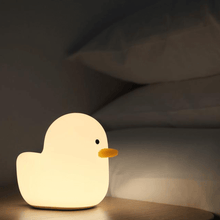 Load image into Gallery viewer, Baby Duck Night Light on bedroom table

