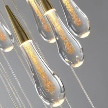 Load image into Gallery viewer, Close-up of Glass Teardrop Pendant Lights
