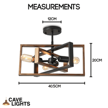 Load image into Gallery viewer, Vintage Swivel Ceiling Lamp measurements
