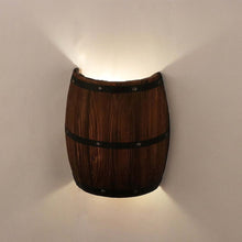 Load image into Gallery viewer, American Vintage Wine Barrel Wall Light on the wall
