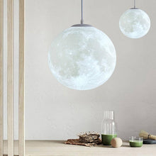 Load image into Gallery viewer, Two Moon Pendant Lights above kitchen table
