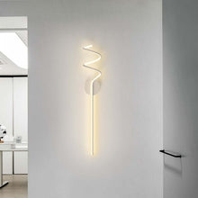 Load image into Gallery viewer, White Nordic Spiral Wall Lights on downstairs wall
