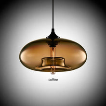 Load image into Gallery viewer, Coloured Glass Pendant Light in coffee colour
