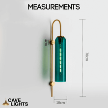 Load image into Gallery viewer, Gold &amp; Blue Nordic Stylish Wall Lamp measurements
