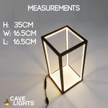 Load image into Gallery viewer, Minimalist Rectangular Cube Light measurements
