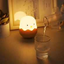 Load image into Gallery viewer, Bright Cute Chick Night Light on table

