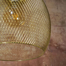 Load image into Gallery viewer, Close-up of Metal Mesh Pendant Light
