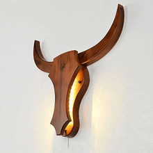Load image into Gallery viewer, Retro Wooden Cow Light
