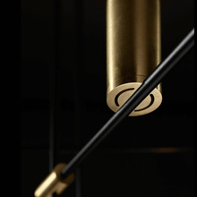 Load image into Gallery viewer, Close-up of Scandinavian Long Arm Chandelier
