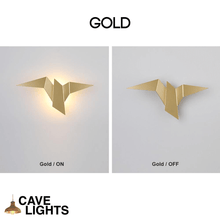 Load image into Gallery viewer, Gold Metallic Bird Wall Light
