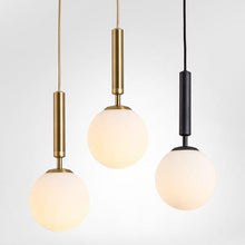 Load image into Gallery viewer, Three Glass Ball Pendant Lamps
