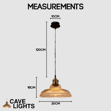 Load image into Gallery viewer, American Vintage Pendant Light measurements
