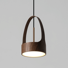 Load image into Gallery viewer, Walnut Decorative Bedside Lamp
