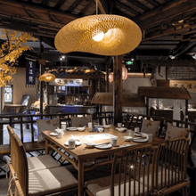 Load image into Gallery viewer, Asian Bamboo Pendant Light in asian restaurant
