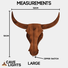 Load image into Gallery viewer, Retro Wooden Cow Light large model measurements
