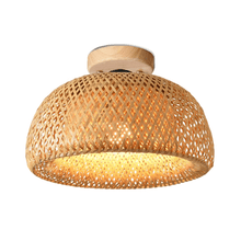 Load image into Gallery viewer, Natural Bamboo Ceiling Light
